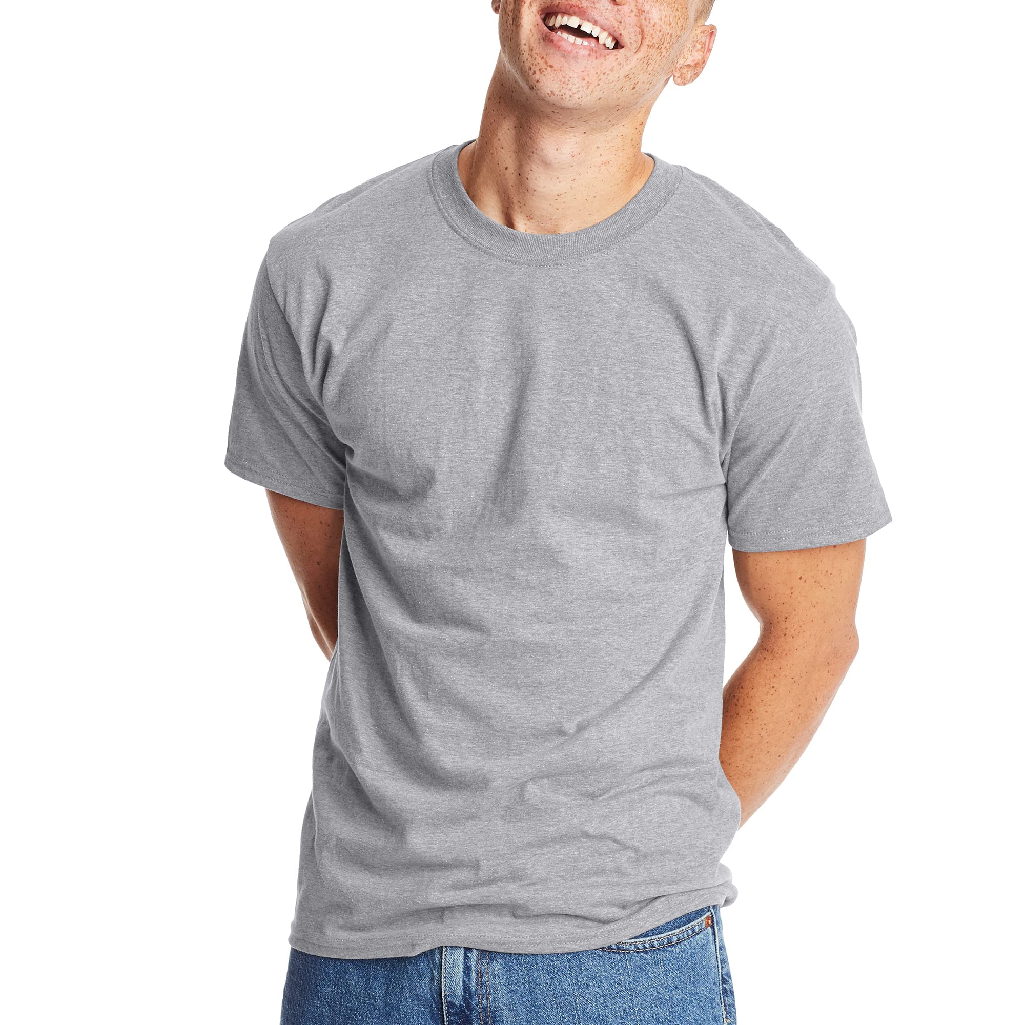 Hanes Men's Beefy-t T-Shirt, Heavyweight Cotton Tee, 1 Or 2 Pack, Big & Tall